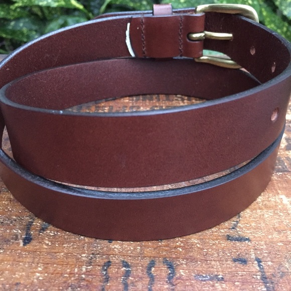 Eddie Bauer Accessories Eddie Bauer Brown Leather Belt Solid Brass